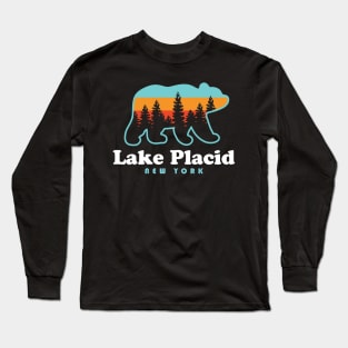 Lake Placid NY Adirondacks New York Bear Long Sleeve T-Shirt